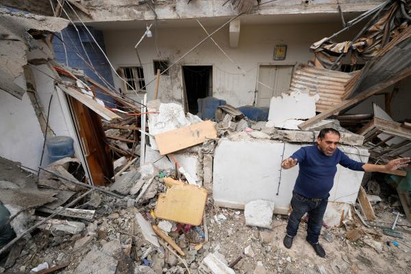 In the southern port of Tyre, Lebanon, one of many homes destroyed by an Israeli airstrike, March 26, 2026.