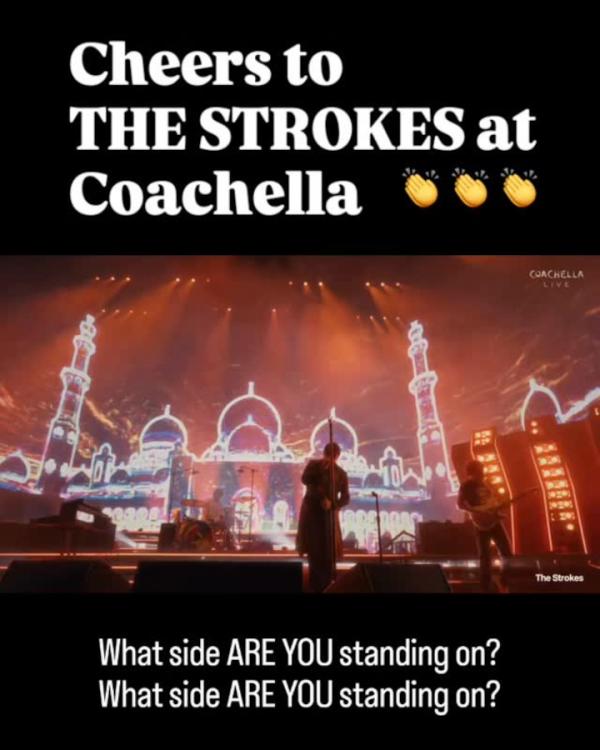 Cheers to Strokes at Coachella