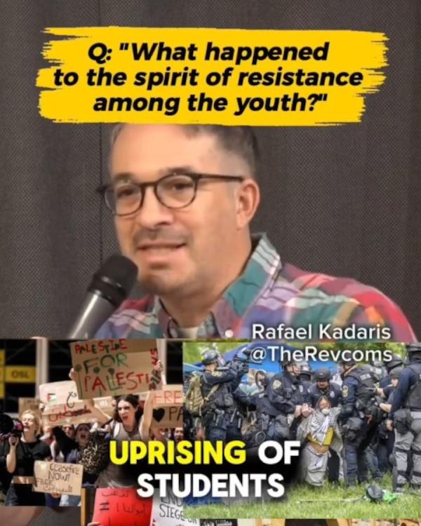 Rafael Kadaris answers: What happened to the spirit of resistance among youth?