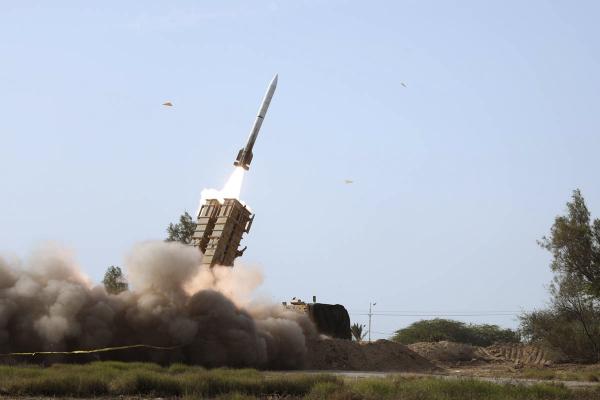 Ballistic missile fired during Iranian Army drill in southern Iran, January 19, 2024.