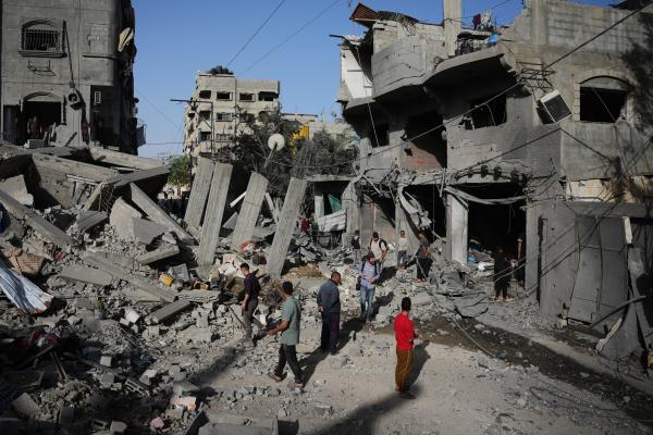 Gaza home destroyed in Israeli airstrike
