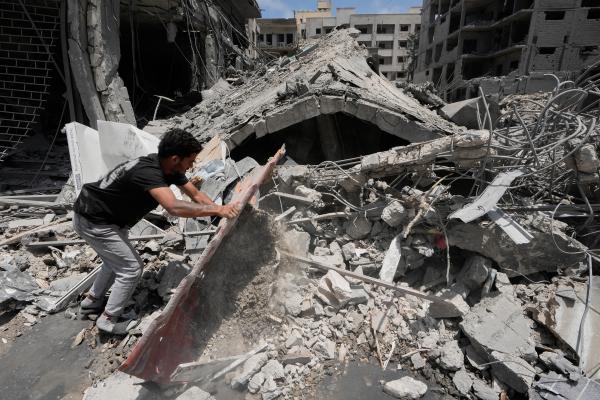 Destruction from an Israeli airstrike in the southern port city of Tyre, Lebanon, June 2, 2026.