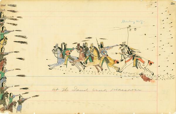 Drawing by eyewitness to the Sand Creek Massacre.