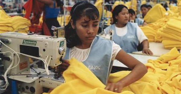 Women in a sewing factory in Mexico