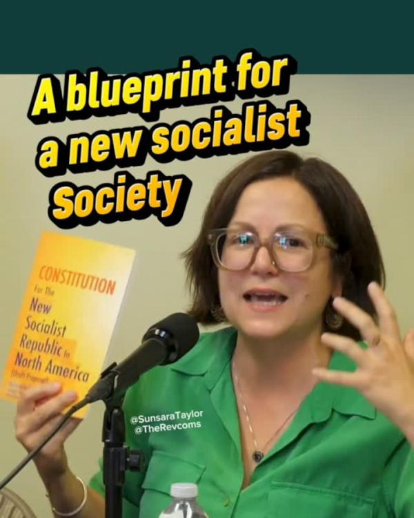 Sunsara Taylor: Constitution for New Socialist Republic is a blueprint for a new socialist society