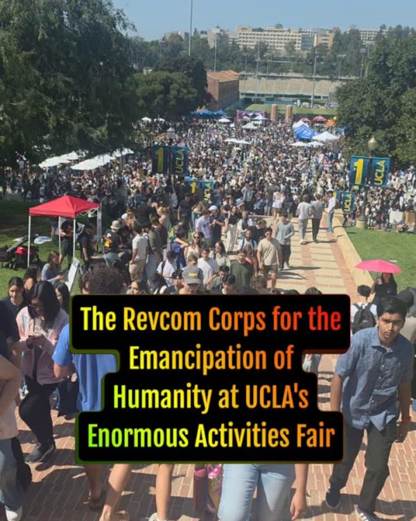 The Revcom Corps at UCLA's activities fair