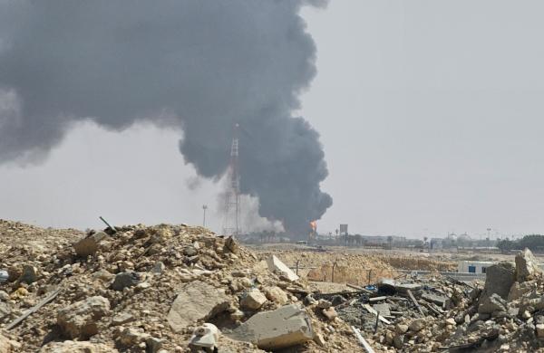 Smoking oil facility in Saudi Arabia, October 3, 2026.