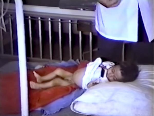 Infant with diarrhea in Iraqi hospital, 1991