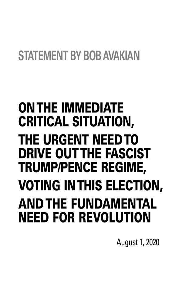 On the Immediate Critical Situation - Election Statement