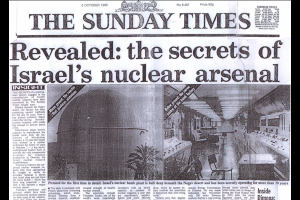“Israel’s nuclear bomb plant is build deep beneath the Negev desert and has been secretly operating for more than 20 years,” Sunday Times (Britain), October 5, 1986.