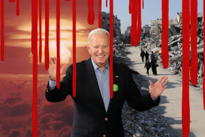 Nuclear explosion; Biden; Gaza ruins
