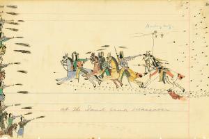 Drawing by eyewitness to the Sand Creek Massacre.