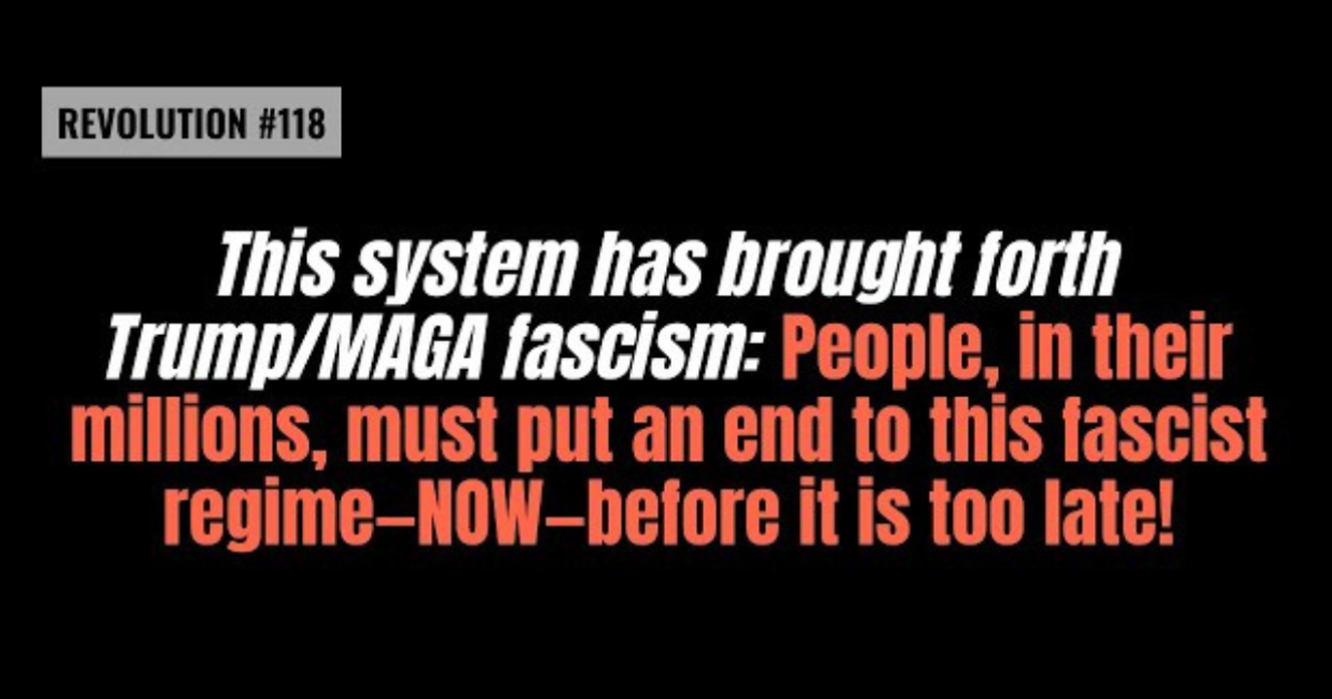 BOB AVAKIAN REVOLUTION 118 This system has brought forth Trump/MAGA