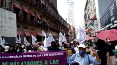 Protest demanding action on climate change, Mexico City, Sept 24 2021