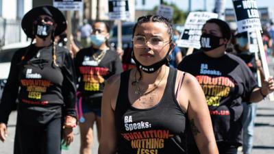 Revolution Club march in Los Angeles on June 12