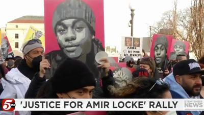 Portland protest for Amir Locke, murdered by Minneapolis cops.