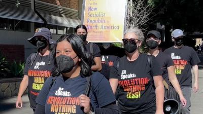 Los Angeles RevClub marching.