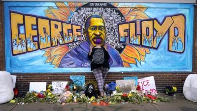 Memorial mural for George Floyd