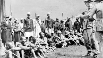 1952 British torture Mau Mau in Kenya.