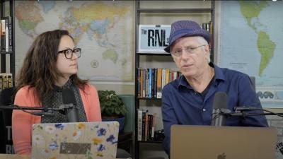 Sunsara Taylor and Andy Zee on the set of The RNL Show