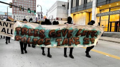 Protest of murder of Tortuguita.