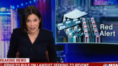 Screenshot from MSNBC on the abortion pill ban.