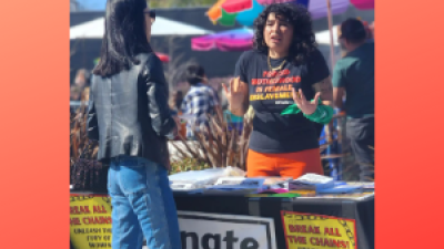 Revcoms in Los Angeles at the huge international art event called Frieze.