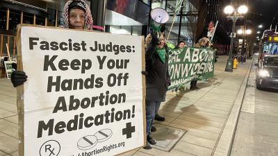 Seattle, RU4AR, protest about threat to Mifepristone, February 25, 2023.