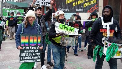 Chicago, IWD 2023, march down State Street.