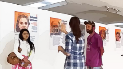 From Quemar la jaula: Exposition of Iranian prisoners’ faces and stories, in Cali, Colombia.