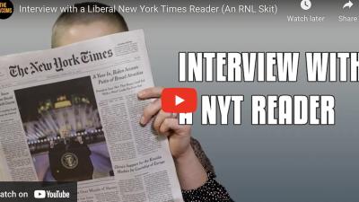 Person reading NY Times