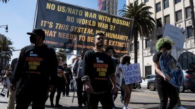 Rev Club marching April 2nd No US/NATO War With Russia! No World War 3!