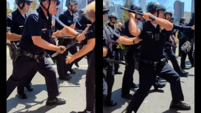 Screengrabs from video of the incident