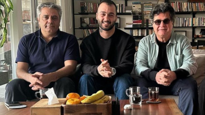 L-R Mohammad Rasoulof, Toomaj Salehi, Jafar Panahi