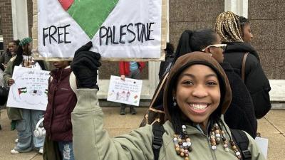Chicago high school walkout for Palestine, January 30, 2024.