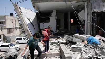 Palestinian home destroyed in a raid by Israeli forces near the West Bank city of Jenin, June 12, 2024.