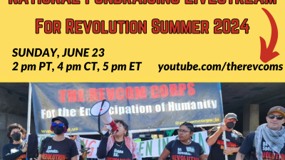 NATIONAL FUNDRAISING LIVESTREAM FOR REVOLUTION SUMMER 2024; Sunday, June 23 2 pm PT, 4 pm CT, 5 pm ET • youtube.com/therevcoms