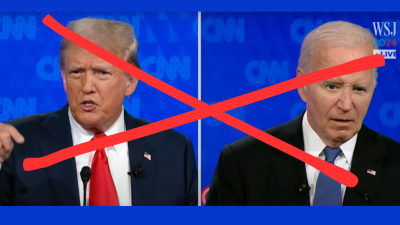 Trump and Biden at the debate