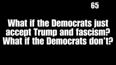 What if the Democrats just accept Trump and fascism? What if the Democrats don’t?