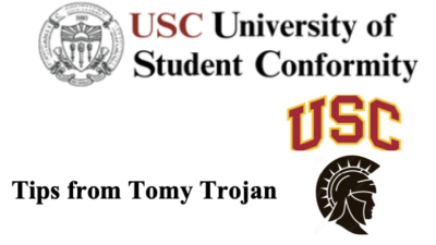 University of Southern California opened with a complete lockdown of the campus. The “Tips to get ahead” resonated with the students.