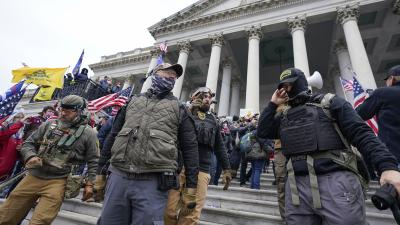 Oath Keepers in Front of the U.S. Capitol on January 6, 2021