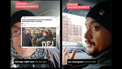 THE REVCOM CORPS For The Emancipation Of Humanity on on the ground as ICE raids begin in Chicago.