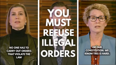 Screengrabs from video statement by 6 Democrats