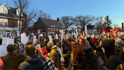 Vigil in Minneapolis for Renee Nicole Good, murdered by ICE, January 7, 2026.