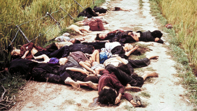 Villagers massacred by U.S. Army troops at My Lai in Vietnam, March 16, 1968.
