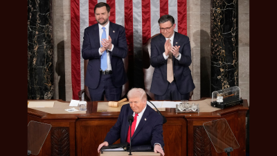 Donald Trump giving the State of the Union address, February 24, 2026.