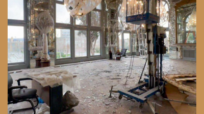 Israeli bombs seriously damaged the famed hall of mirrors in the Golestan Palace, which dates to the 14th century.
