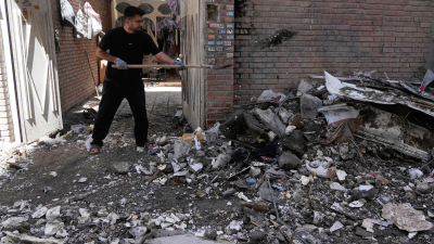 Residential building in Tehran, Iran destroyed by a U.S.-Israeli strike, March 27, 2026.