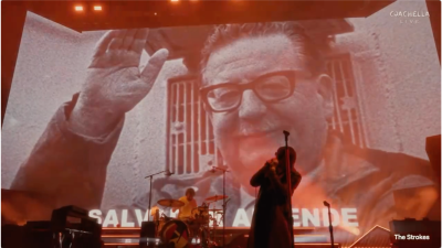 Screengrab from The Strokes performance