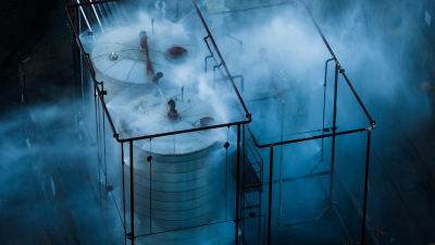 Water is sprayed on a tank that overheated at an aerospace plant in Garden Grove, California, May 22, 2026.